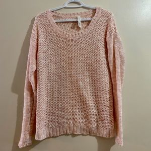 Pink Cable Knit Sweater